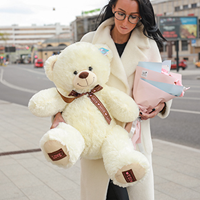 Плюшевый мишка белый (70 см) в Москве