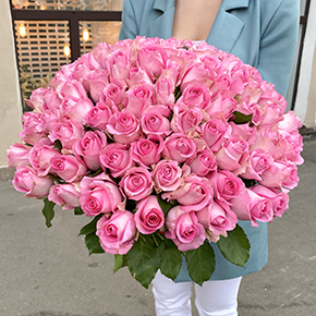 101 роза Ревиваль (40 см) в Москве