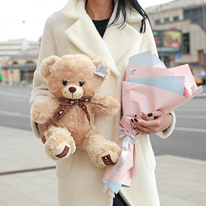 Плюшевый мишка бежевый (40 см) в Москве