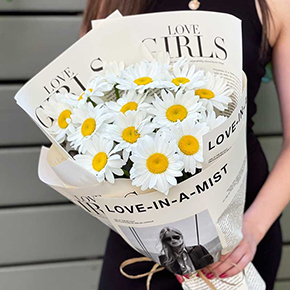 Букет ромашек (15 шт) в Москве