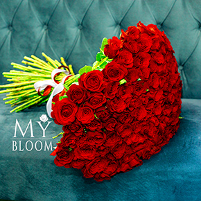 Букет 101 красная роза (70 см) в Москве