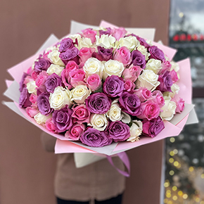 101 роза Флоренция (40 см) в Москве