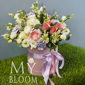 Нежный микс в шляпной коробке в Москве