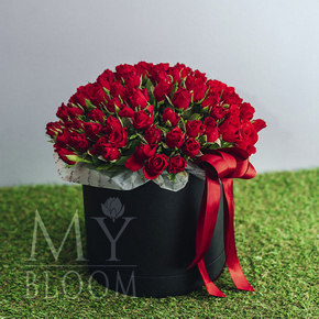 101 красная роза в коробке (40 см) в Москве