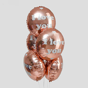 Фонтан из 5 шаров I love you в Москве