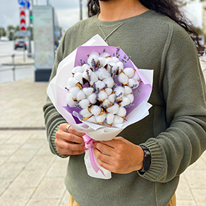 Букета сухоцвет хлопка и лаванды в Москве