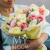 Микс из роз, ранункулюсов и тюльпанов в Москве