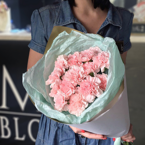 Букет из 15 розовых гвоздик Анастасия в Москве